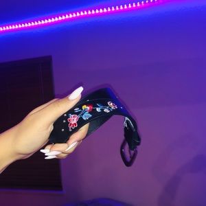 Embroidered floral belt by garage